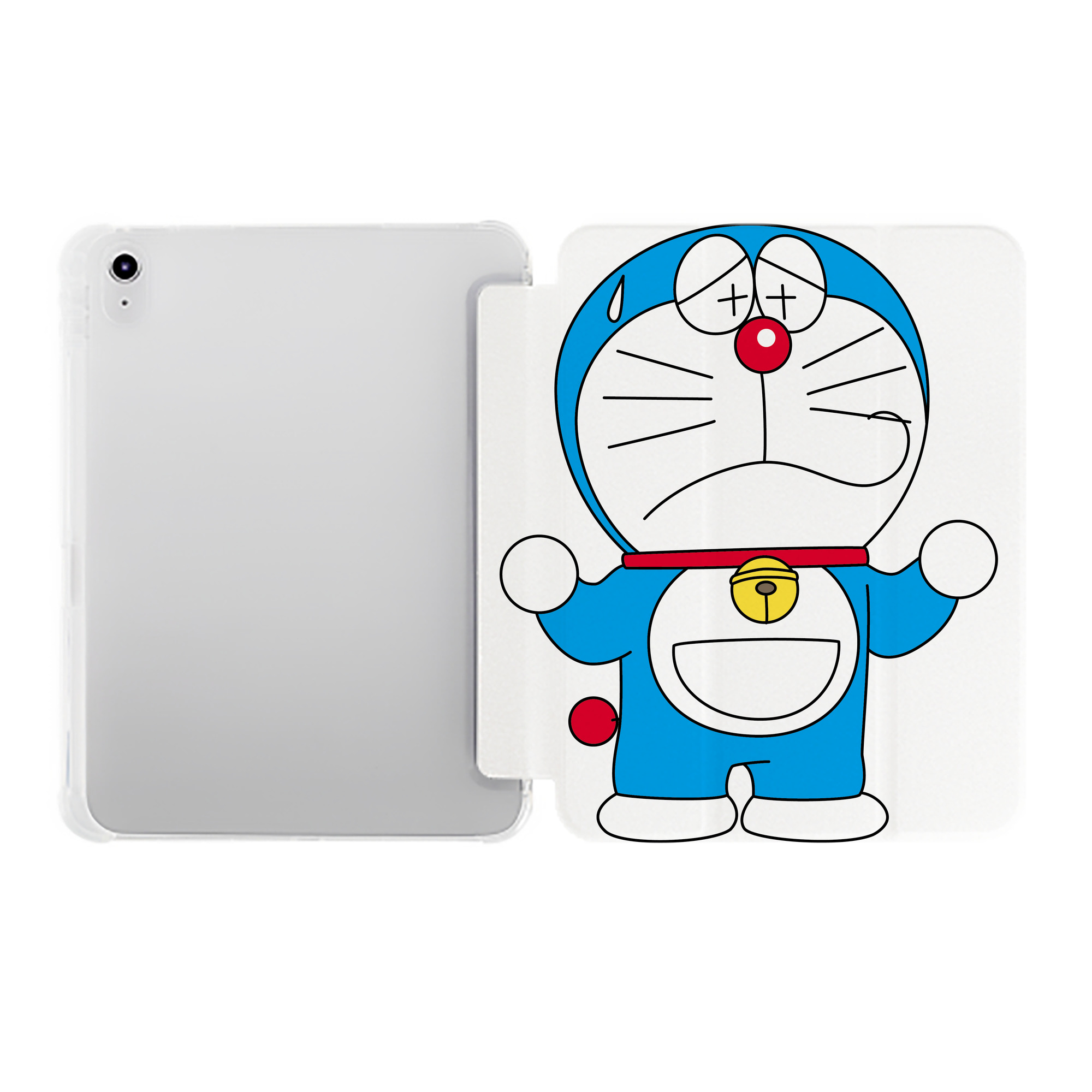 （画像用） ドラえもん Doraemon IPad ケース ペン収納付き 三つ折りスタンド PUレザー×シリコン 対応機種9.5/10.5/10.9インチ